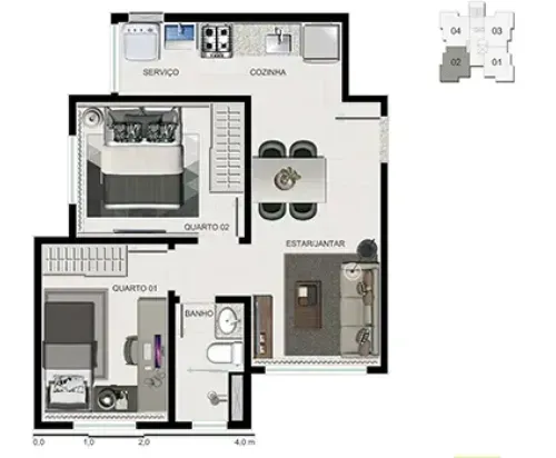 PLANTA 40m²