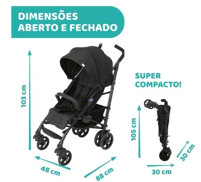 CARRINHO de bebê guarda-chuva CHICCO LITE WAY até 20kg - Maternidade e ...