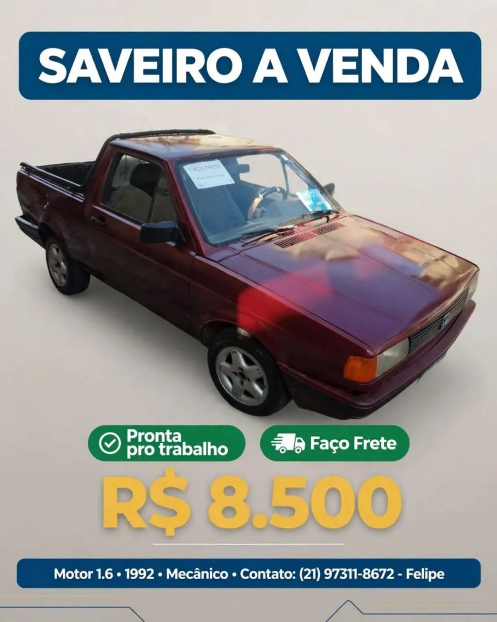 Volkswagen Saveiro CL/ Summer 1.8 MI E 1.8 (álcool) 1992