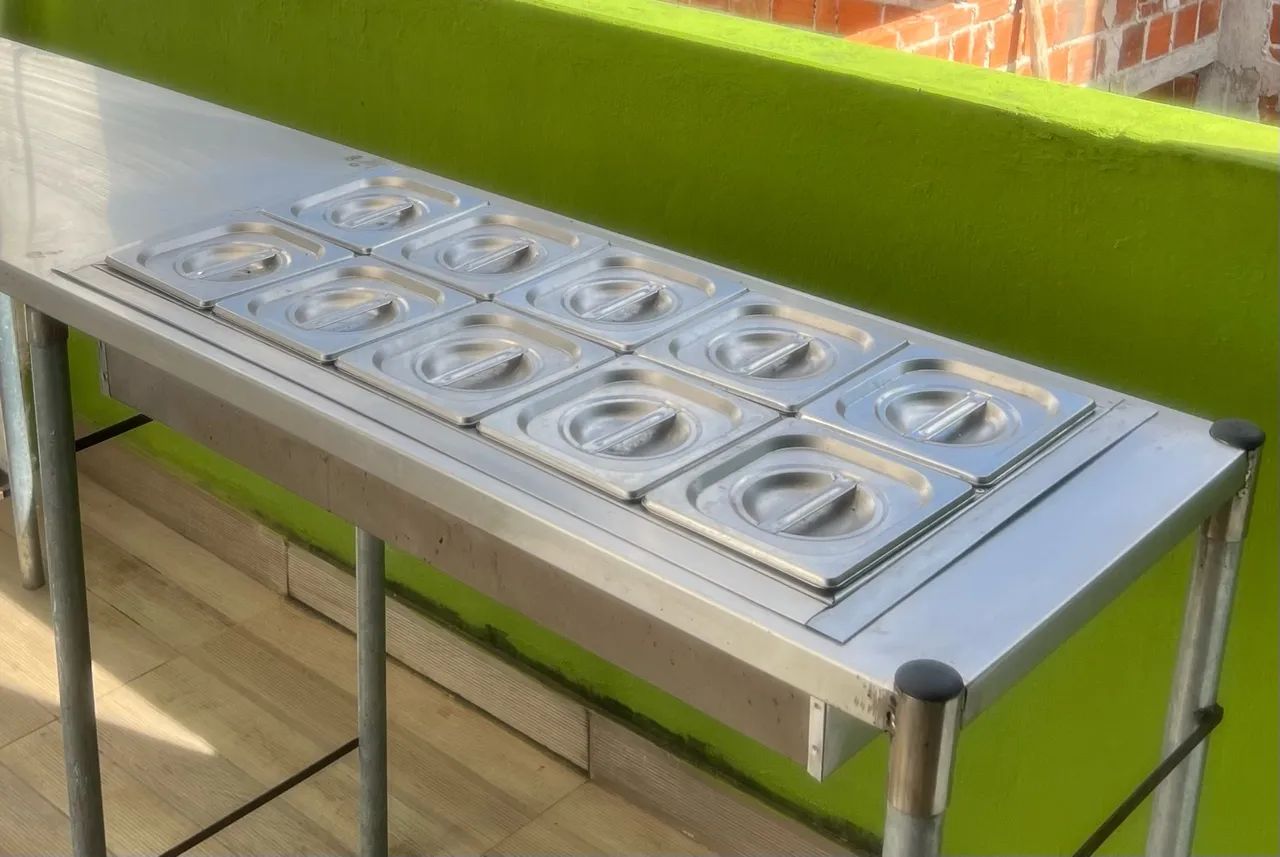 MESA FRIA INOX 10 CUBAS 