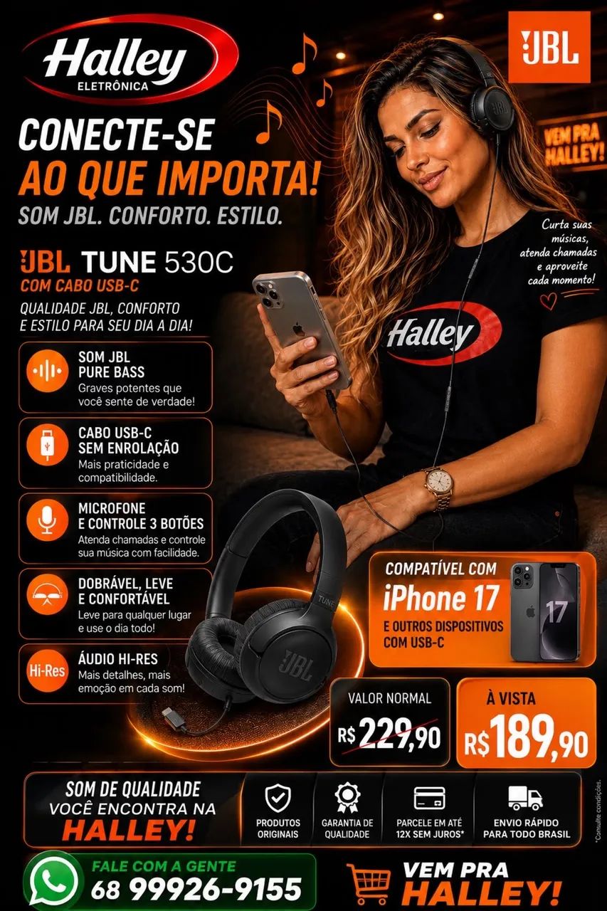 VENDO FONE DA JBL COM FIO TIPO C