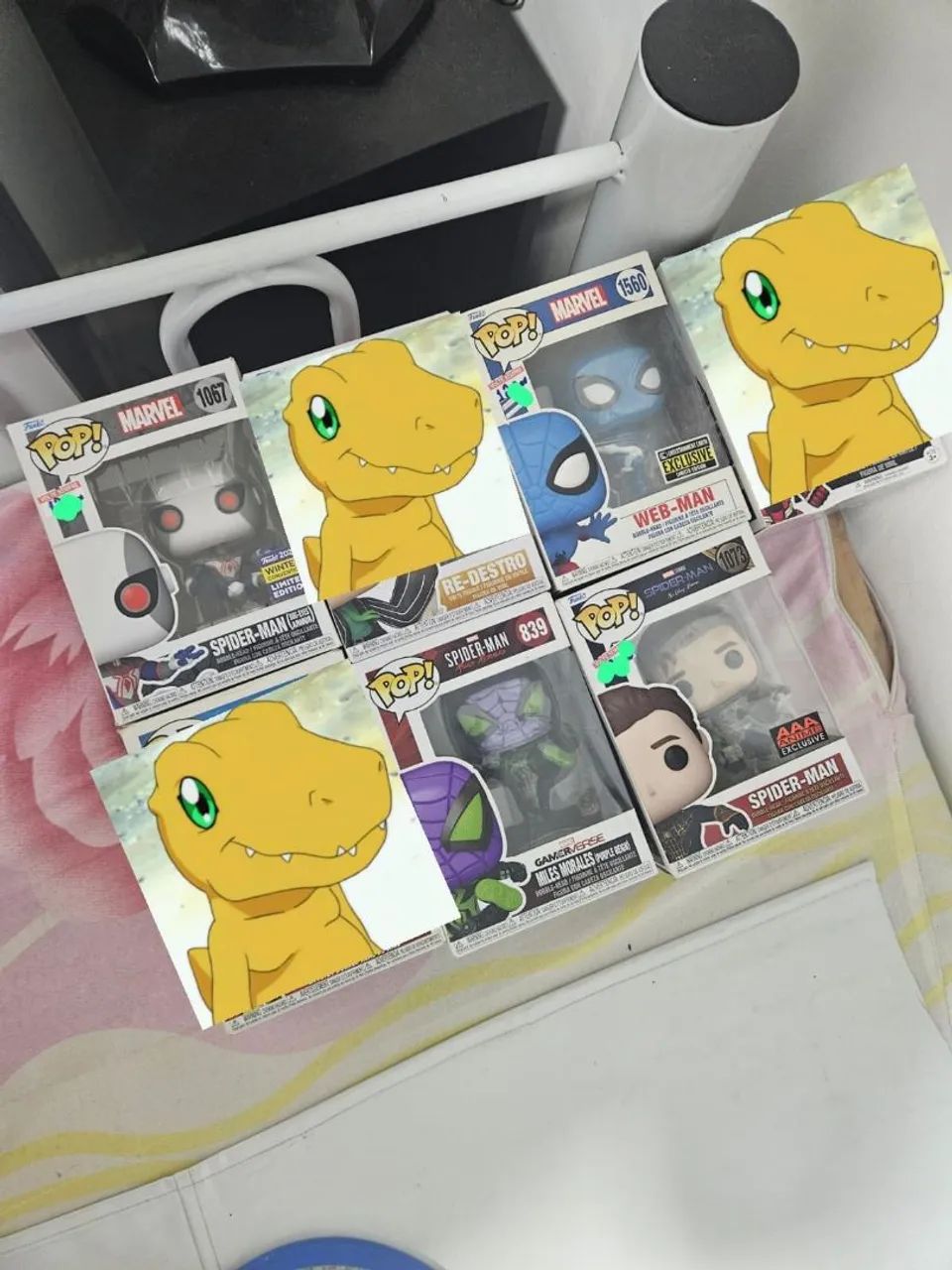 4 funkos pop homem aranha gameverse
