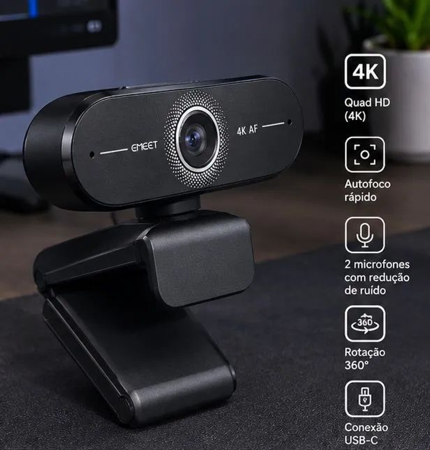 Webcam Emeet C60e 4k 30fps e 1080p 60fps - Foto 2