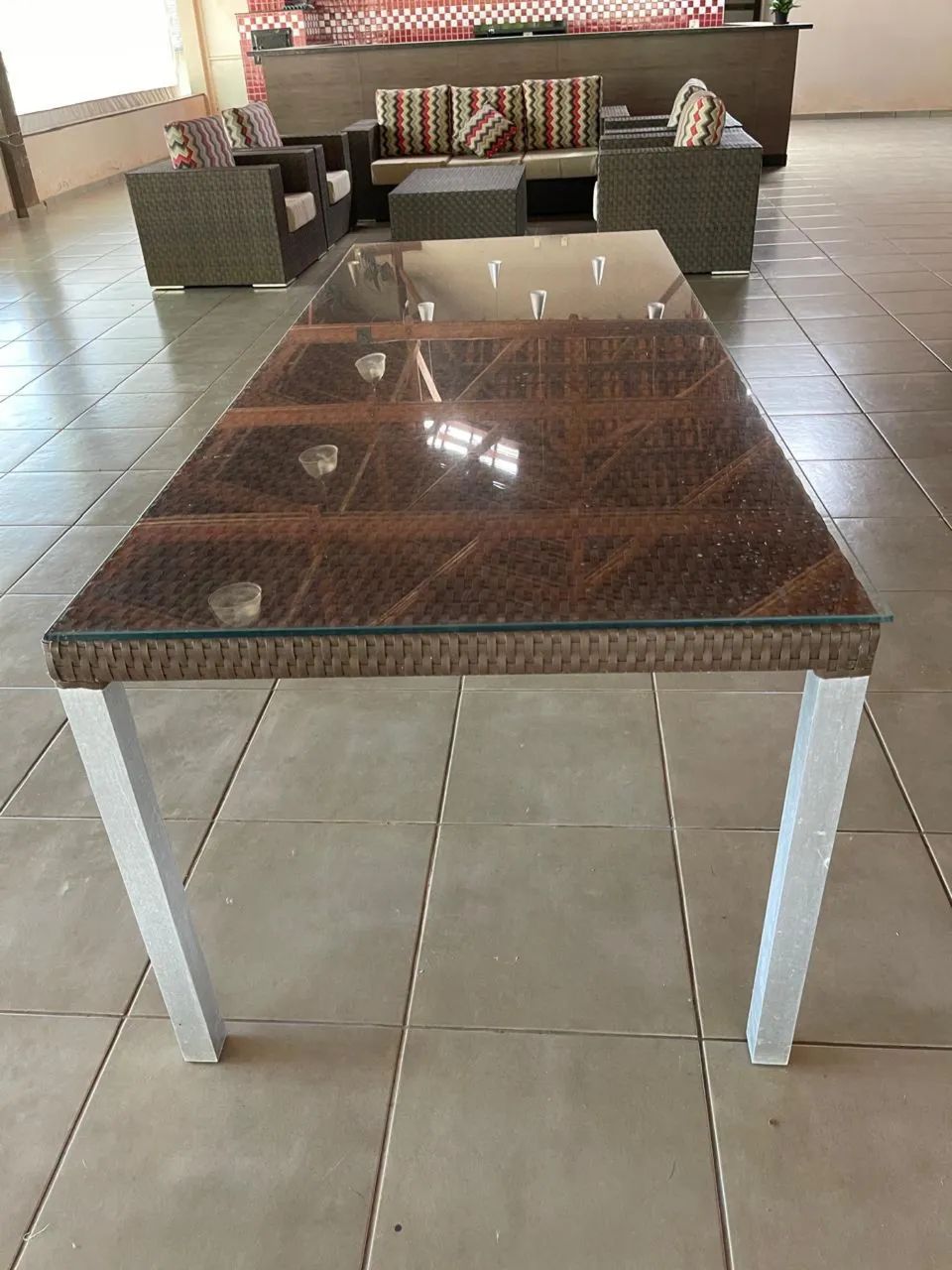  Mesa com Tampo de Vidro - Área Gourmet / Varanda - Foto 2