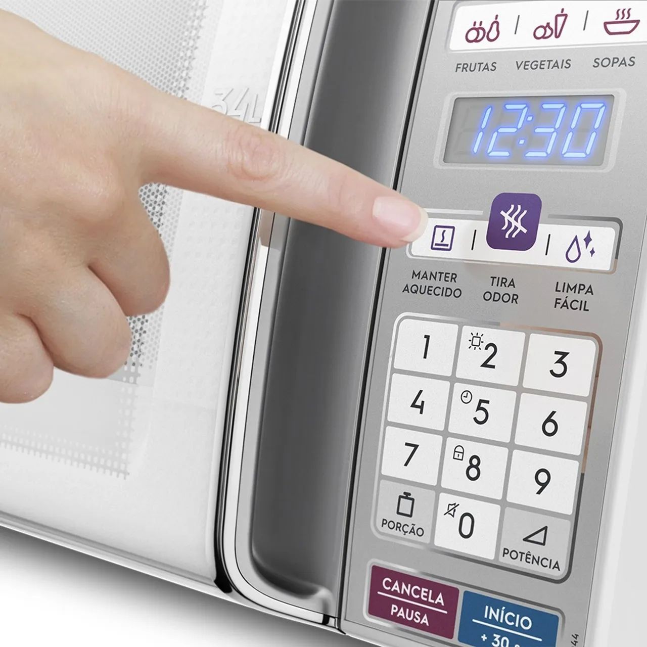 Micro-ondas Electrolux 34L Branco com Função Tira Odor e Manter Aquecido - Foto 4