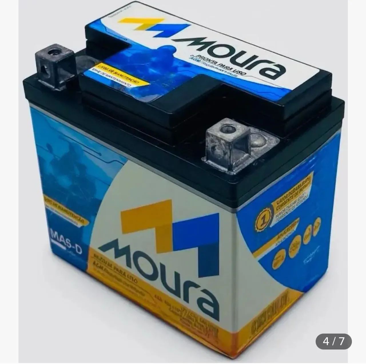 Bateria Moura 5Ah Usada (Moto)