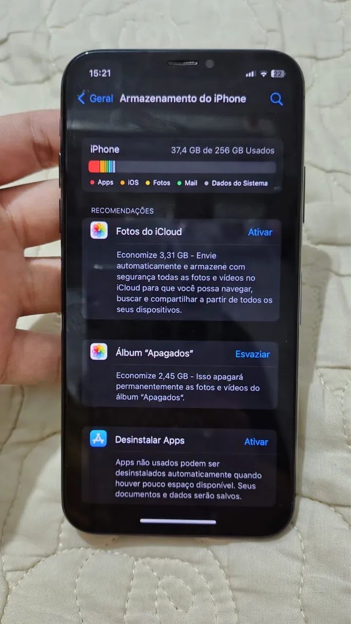 iPhone X 256GB - PRETO | BATERIA 100% | TUDO OK - Celulares e