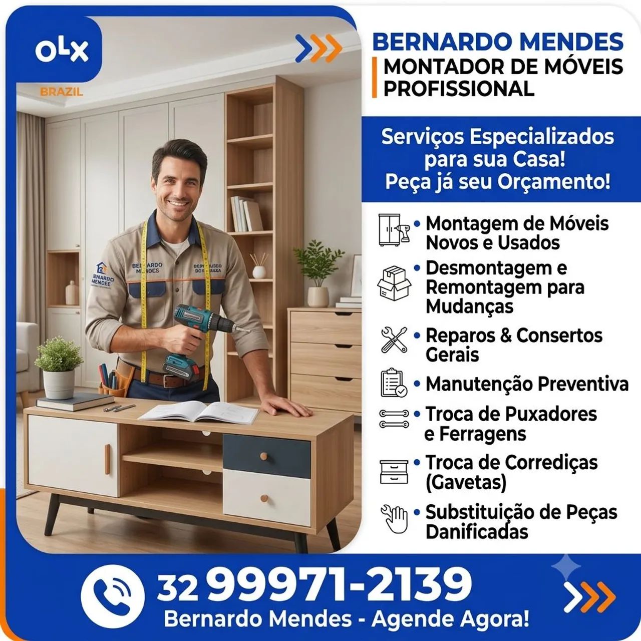 Montagem e reparo de móveis 