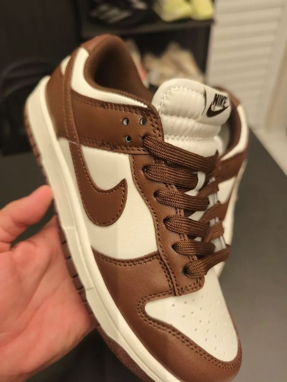 Nike Dunk Low Marrom e Branco | Dunk Low Masculino | Sneaker - Foto 4