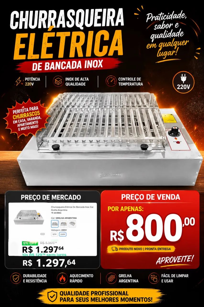 Churrasqueira elétrica 