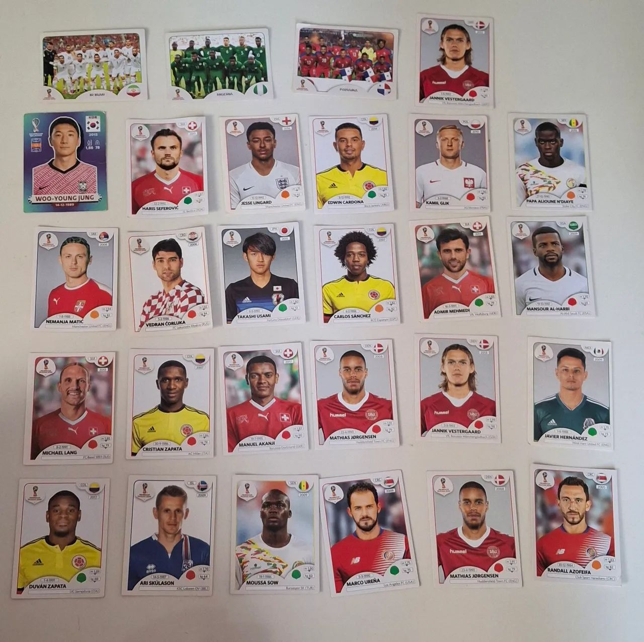 Figurinhas Álbum Copa 2018