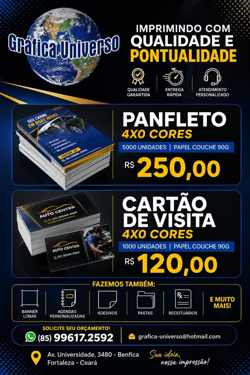 Panfletos e Cartão de Visita 