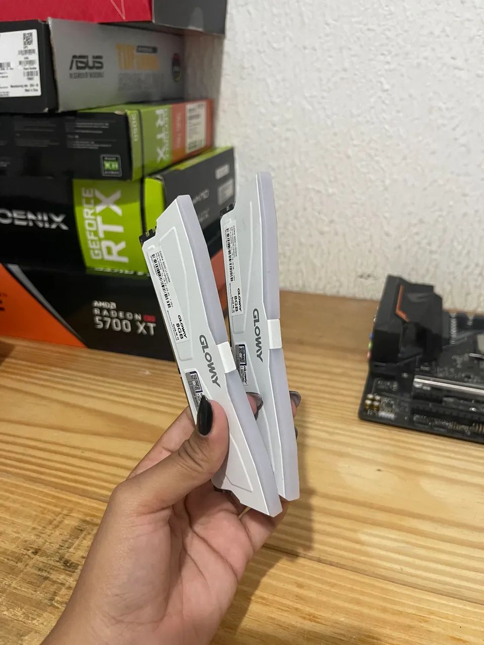 Memória RAM Gull white + RGB 3000Mhz Gloway - Aceito cartão e Entrego