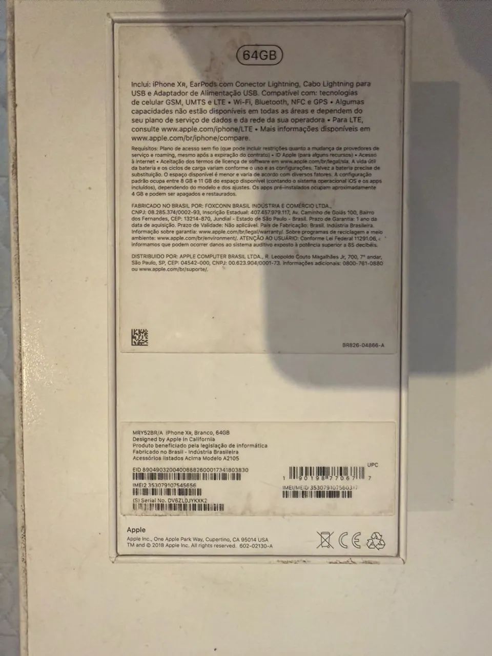Caixa Iphone Xr (Com nota fiscal) - Foto 3