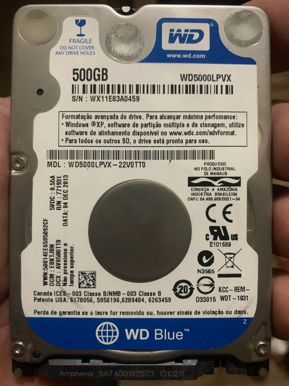 HD 500GB Wstern Digital 2.5