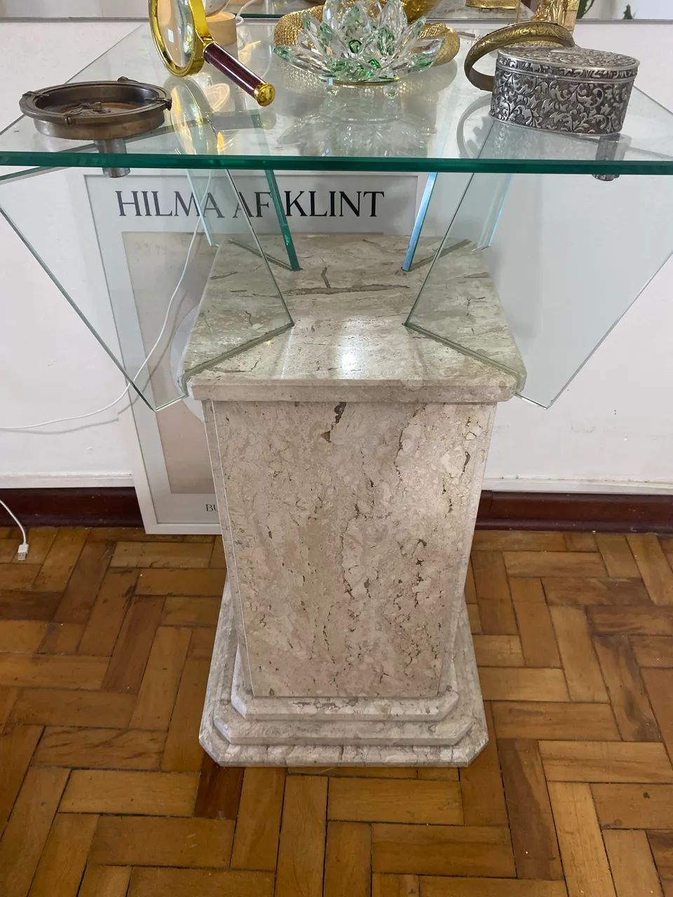 Mesa de Centro | Mármore com Tampo de Vidro - Foto 2