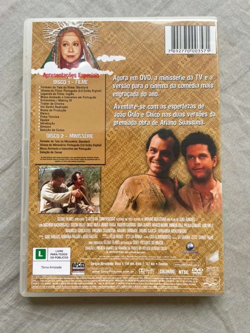 Dvd - O Auto Da Compadecida - 2 Discos - Filme + Minissérie - Foto 2