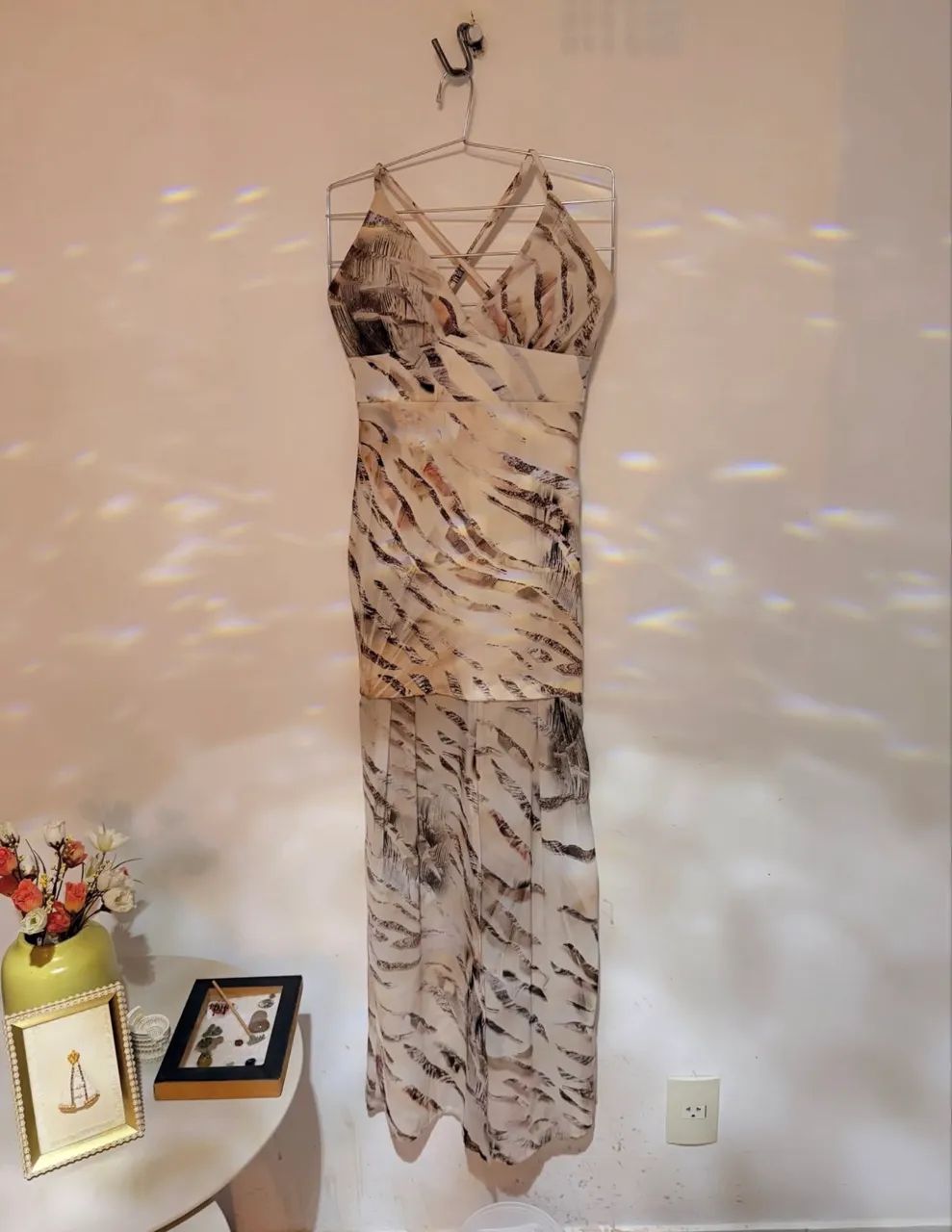 Vestido longo estampado - Tam. 38