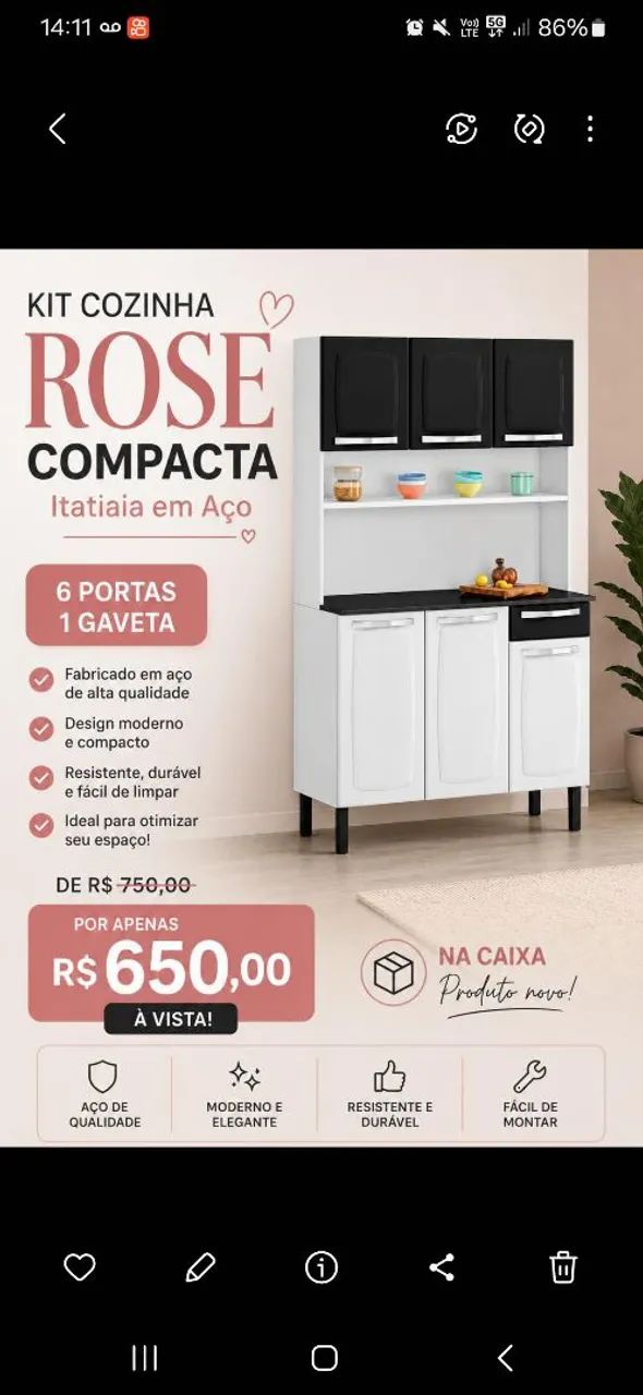 Armário novo na caixa