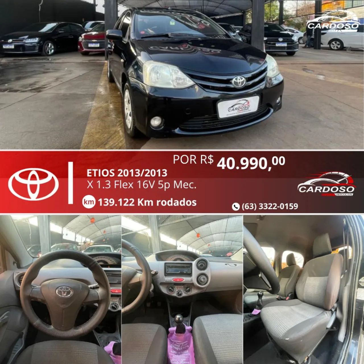 Toyota Etios ETIOS X 1.3 Flex 16V 5p Mec. 2013