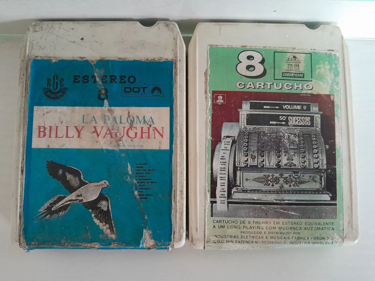 2 fitas cartucho stereo 8