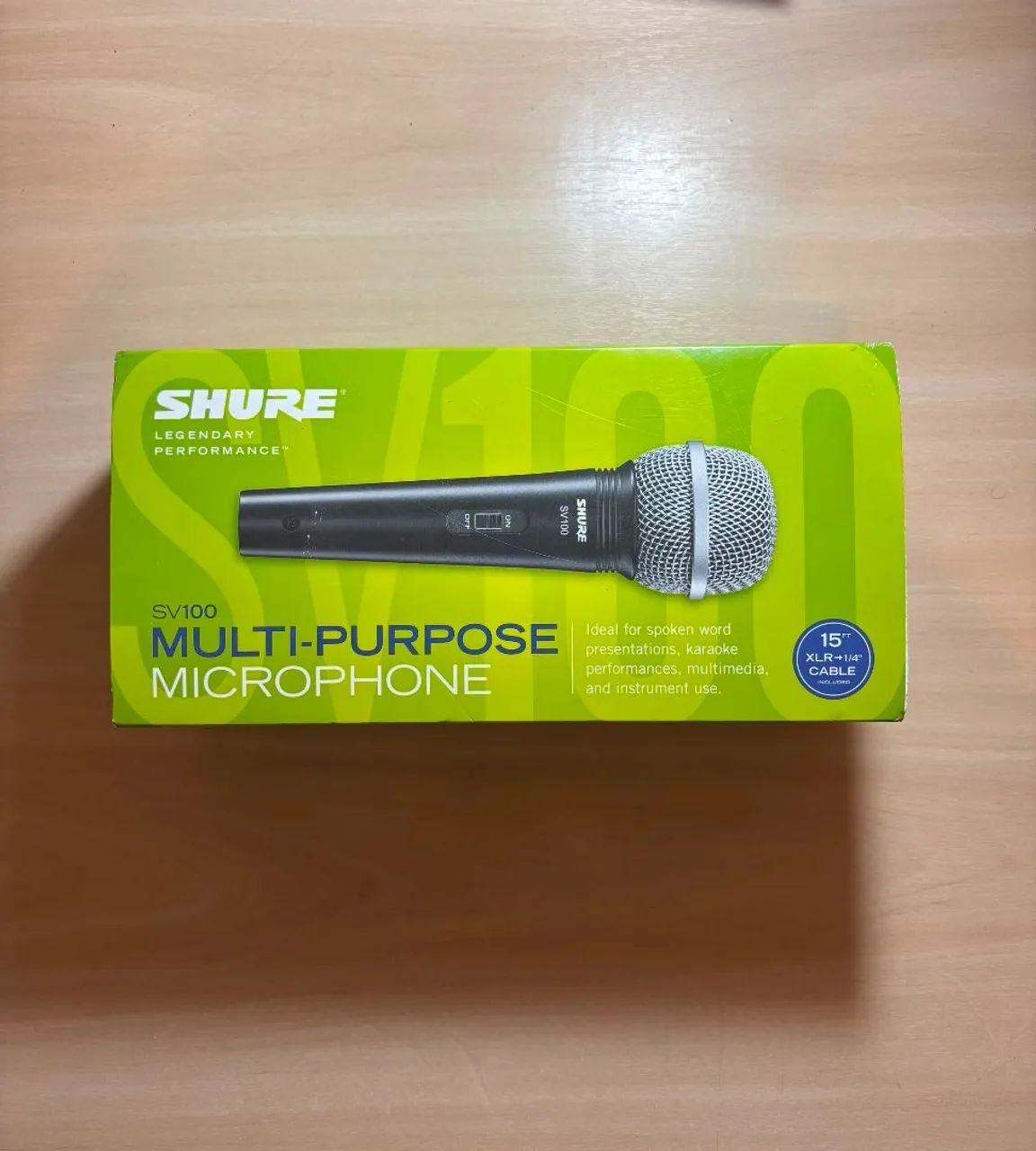 Microfone Shure + Pedestal articulado 