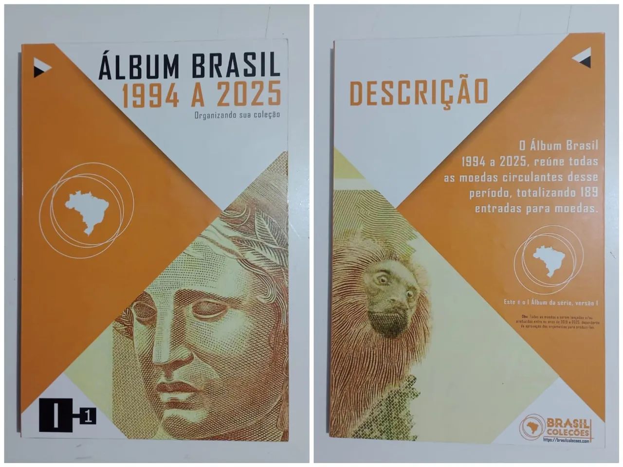 Álbum para moedas antigas de 1994 a 2025 