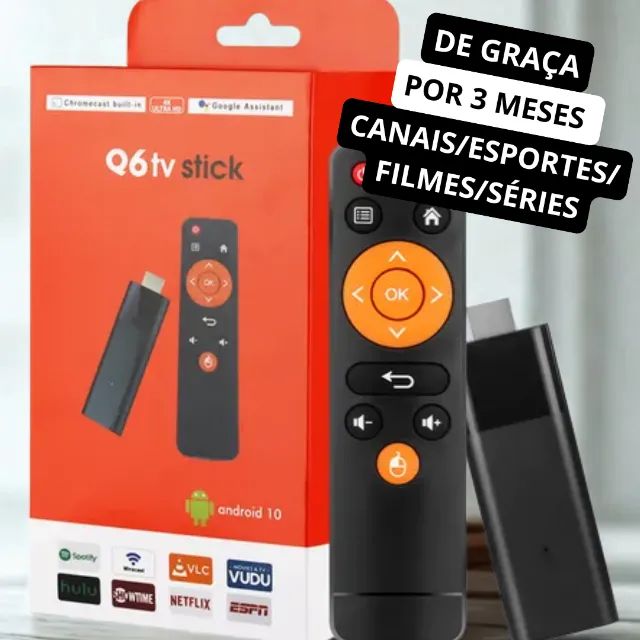 Excelente Tv Stick Q6 Android 10 2Gb Ram/16gb + OPÇÃO COMPLETA
