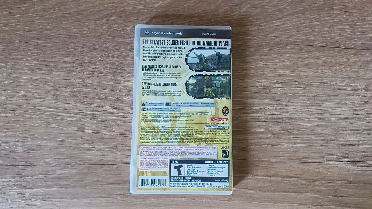 Metal Gear Solid Peace Walker - Jogos de Vídeo Game - Centro