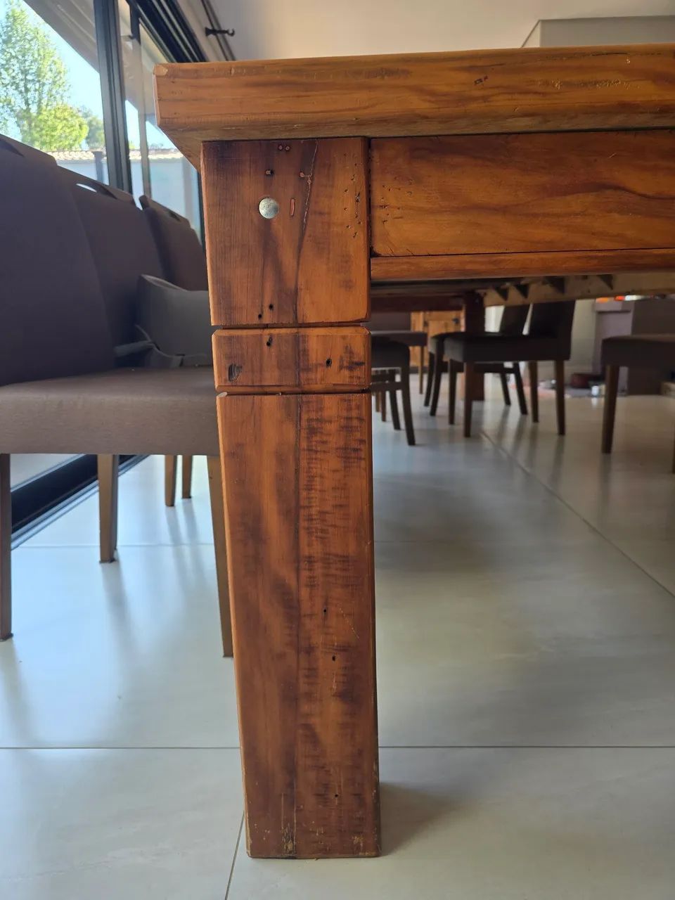Mesa de madeira luxo 4 metros - Foto 2