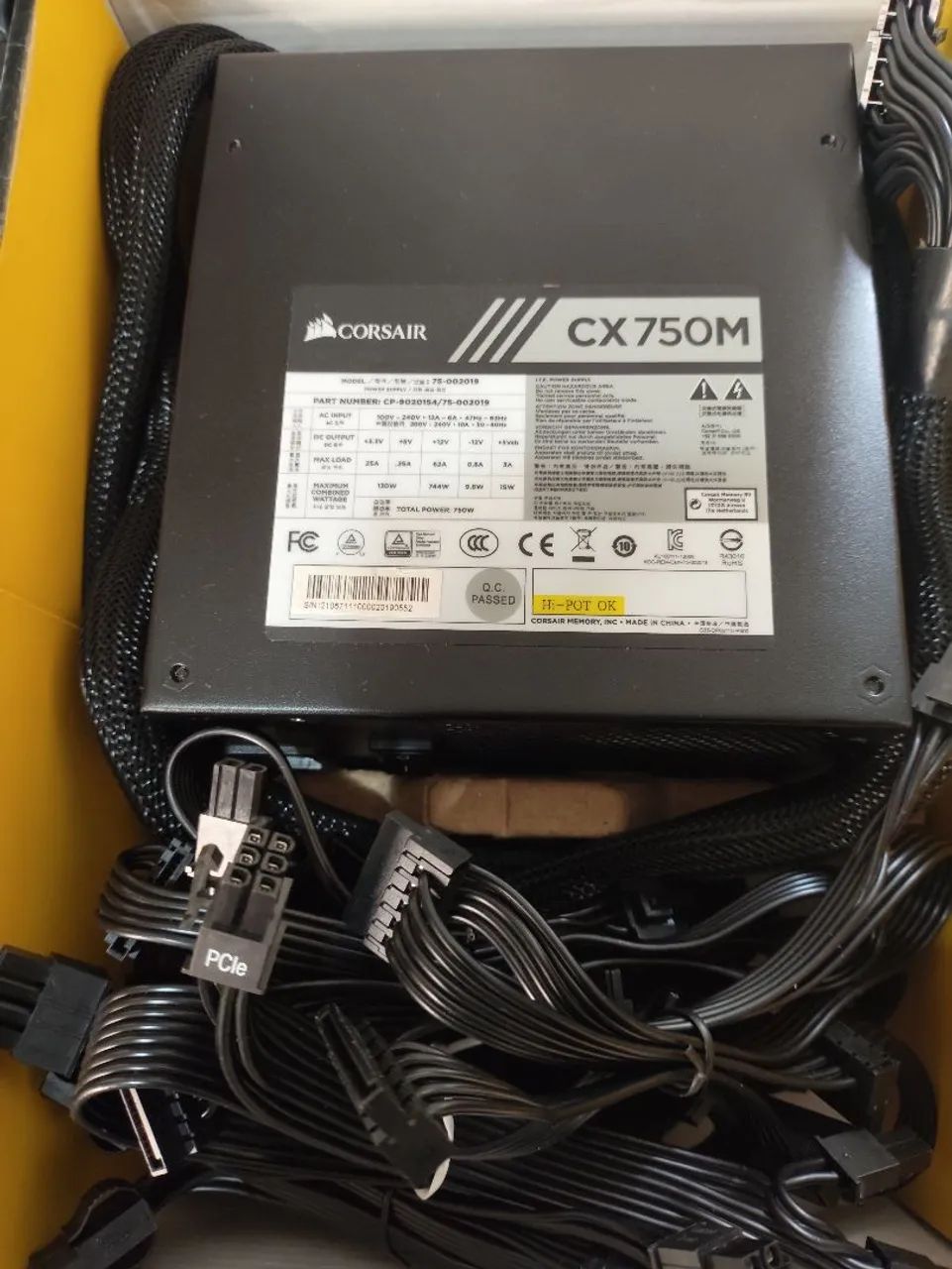 Fonte Corsair cx750M semi modular (defeito) - Foto 5