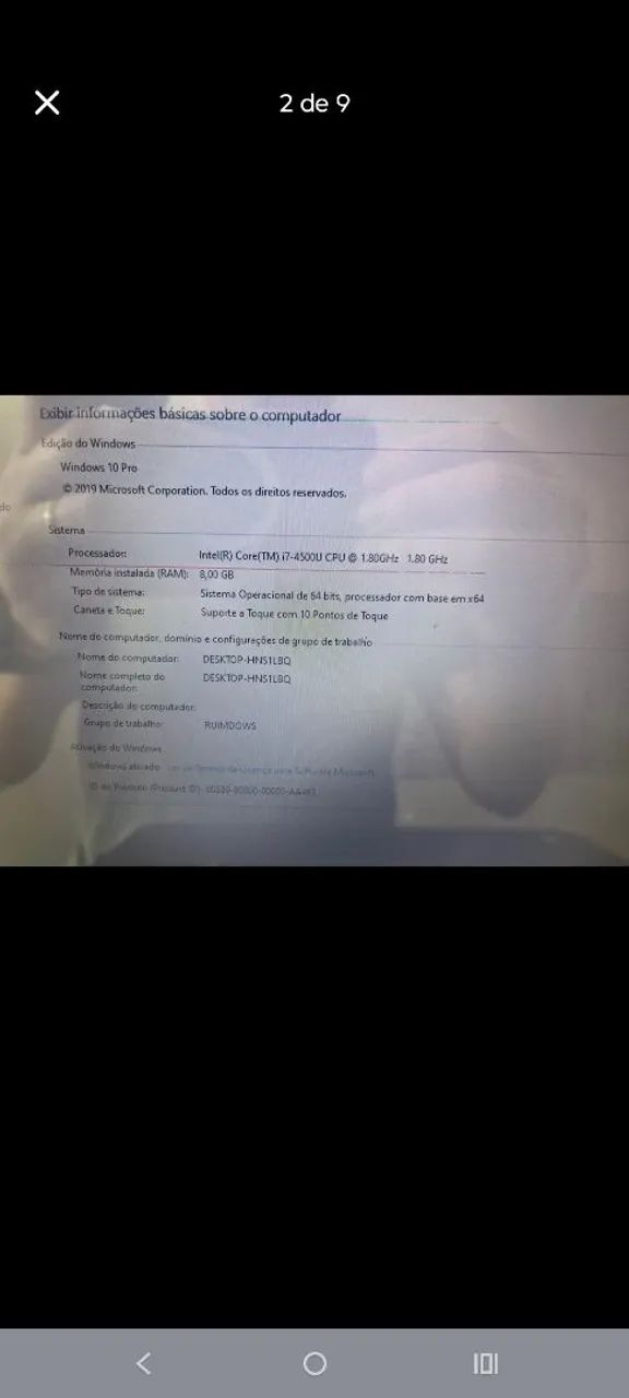 Notebook i7 touch-screem 4500u funcionando na tomada  - Foto 2