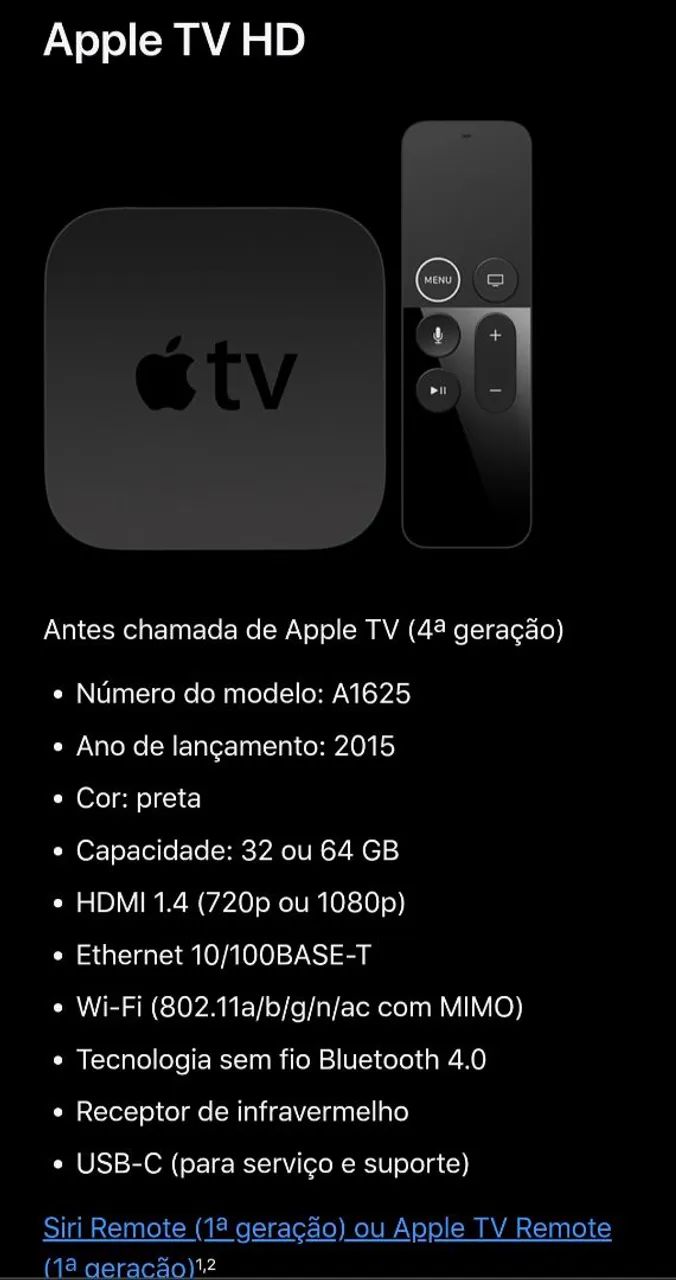 Apple TV 4ª Geração 32Gb  - Foto 2