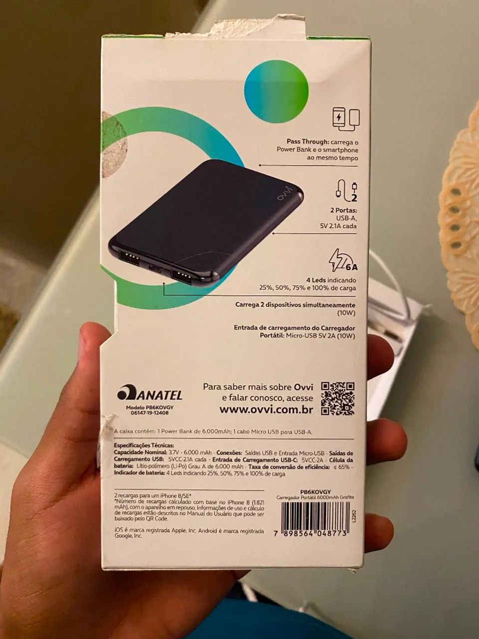 Carregador portátil 6.000mAh - Foto 5