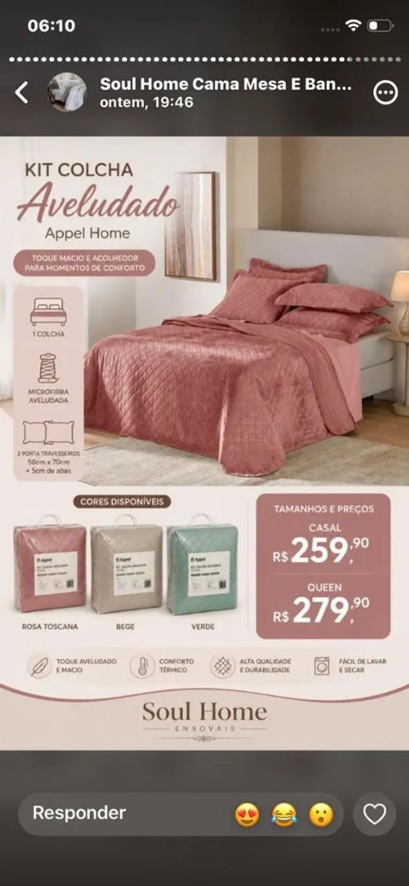 Cama, mesa e banho