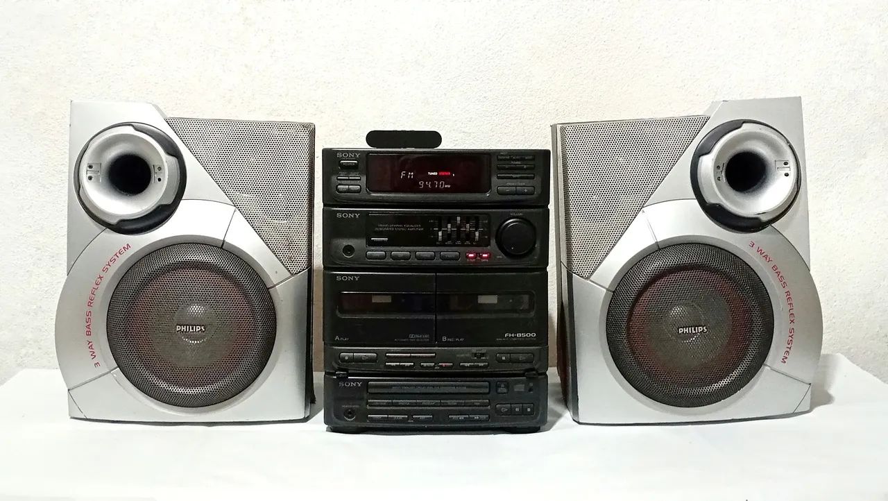 Aparelho Mini System Sony Com Caixas Phillips E Receptor Bluetooth - Foto 2