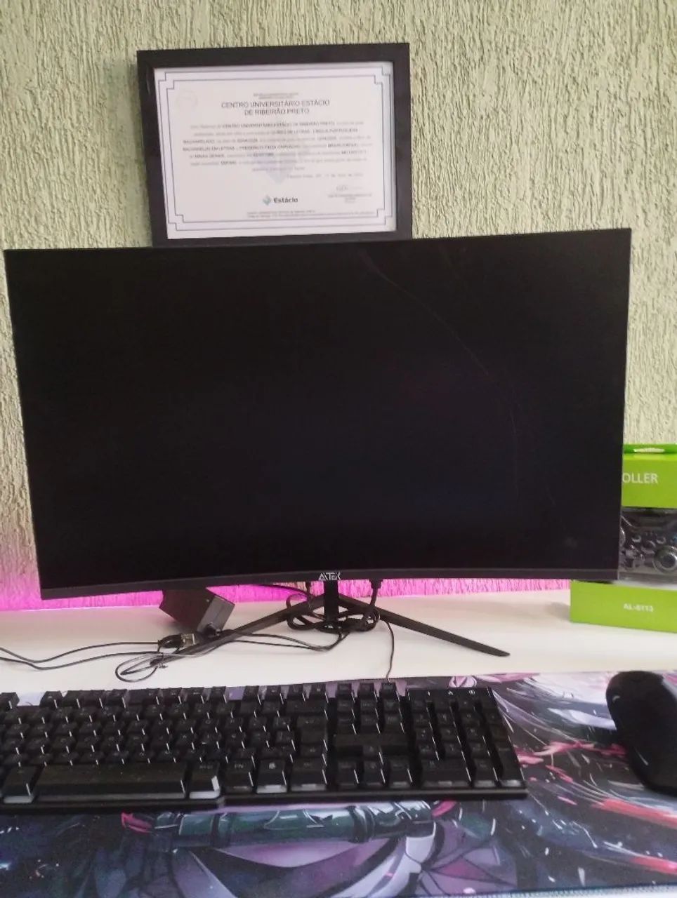 Monitor Curvo Aitek 27" Full HD 180 Hz 1 ms  - Foto 4