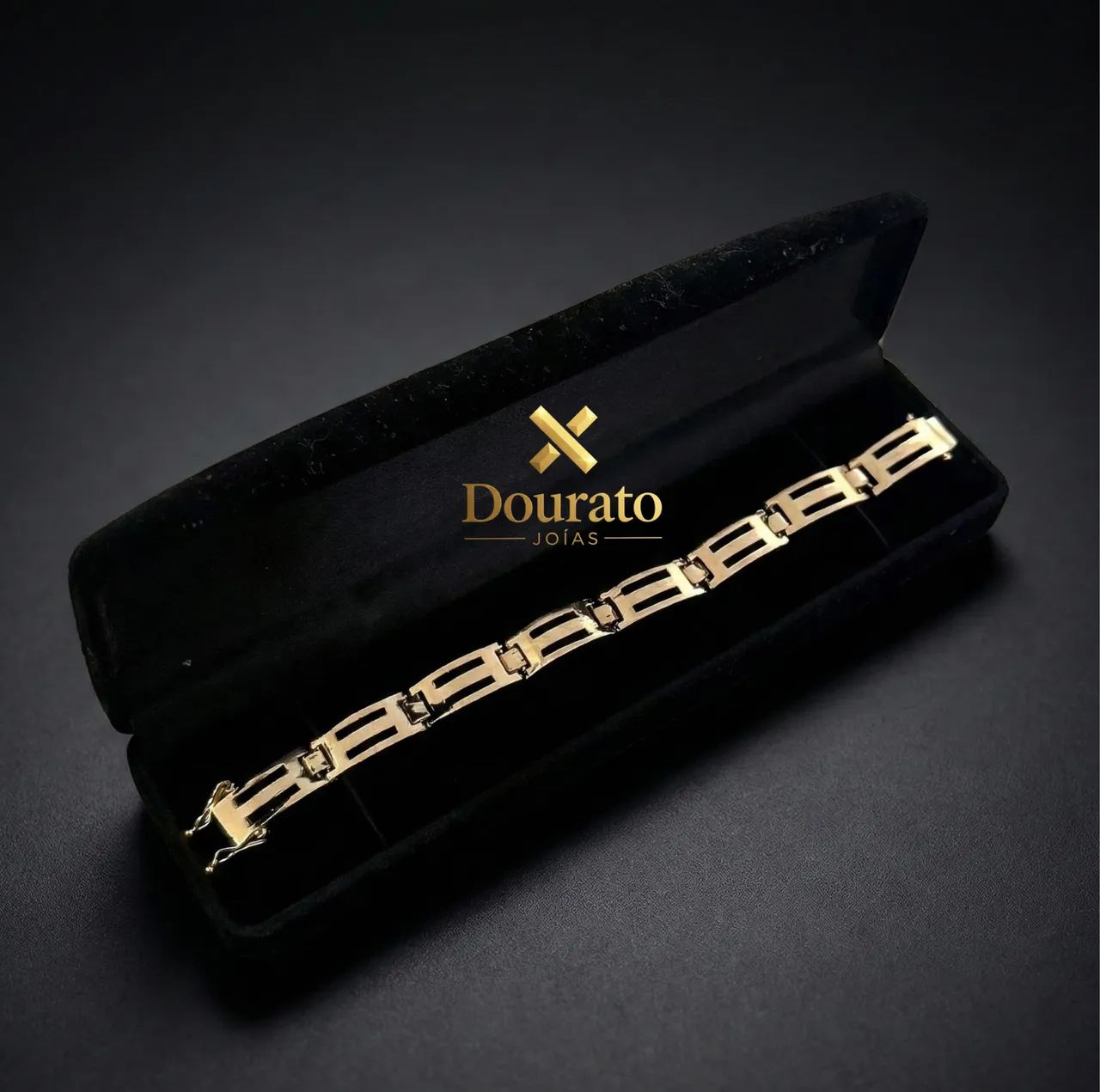 Bracelete Masculino pulseira banhada a ouro  - Foto 4