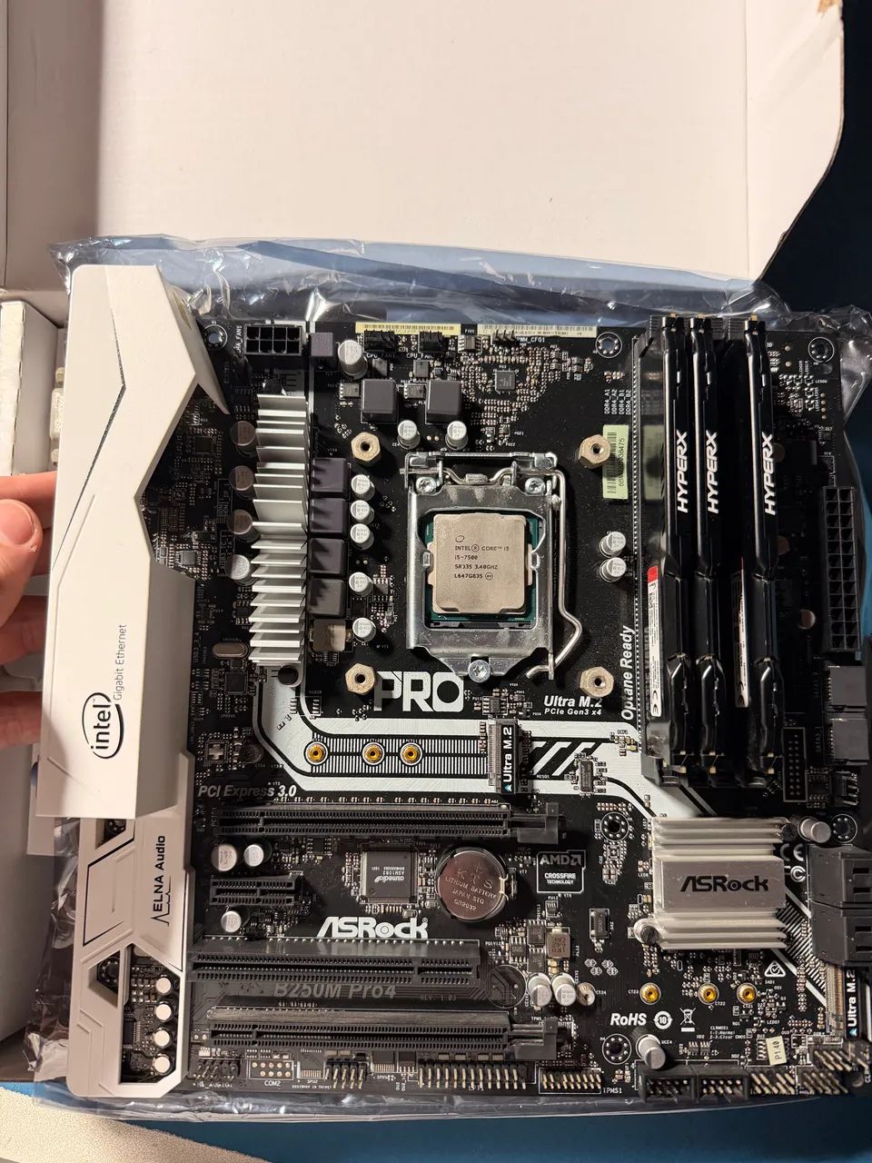 processador I5-7500 + B250M PRO4 + 12gb ram ddr4 - Foto 3