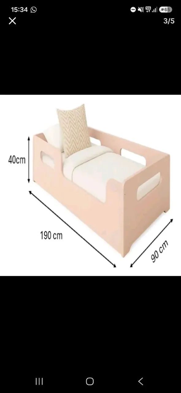 Cama solteiro infantil nova na caixa - Foto 3