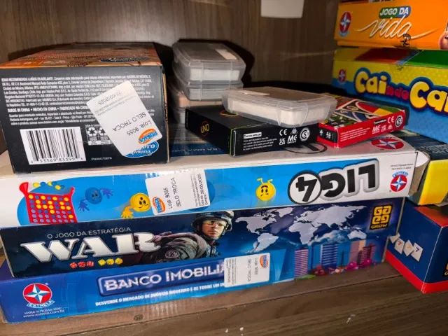 Pacote com 15 Jogos de Tabuleiro e Cartas - UNO, War, Rummikub... - Foto 2