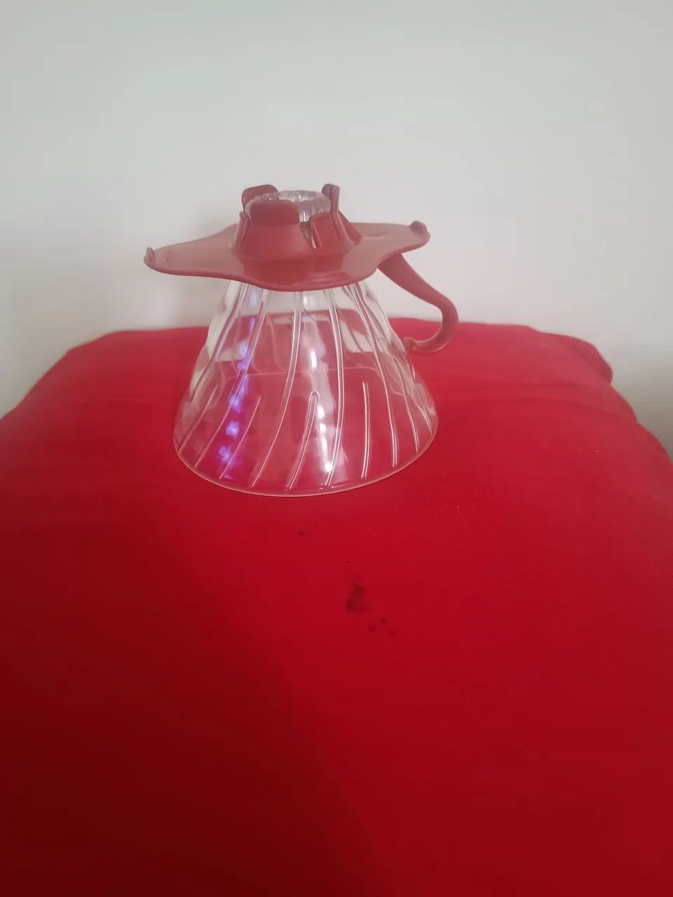 Coador de café Hario V60 de vidro, vermelho - Foto 2