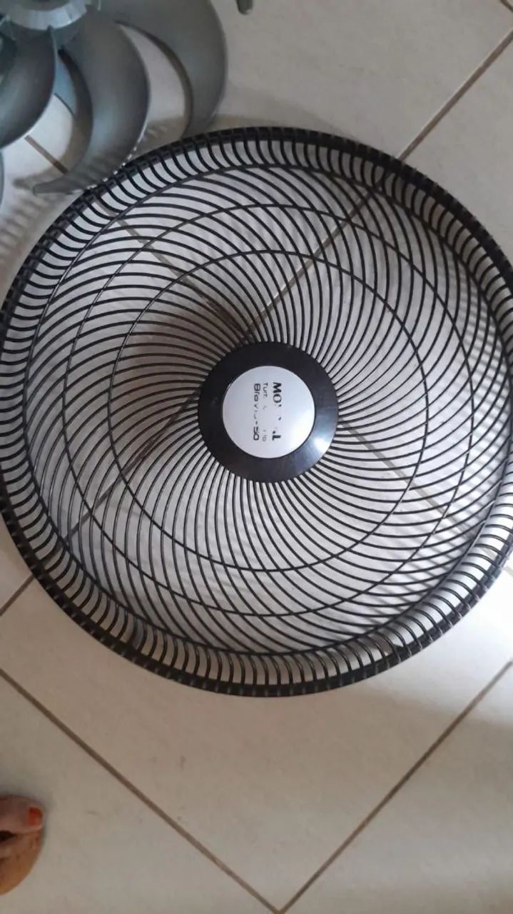 Ventilador hélice e proteção 