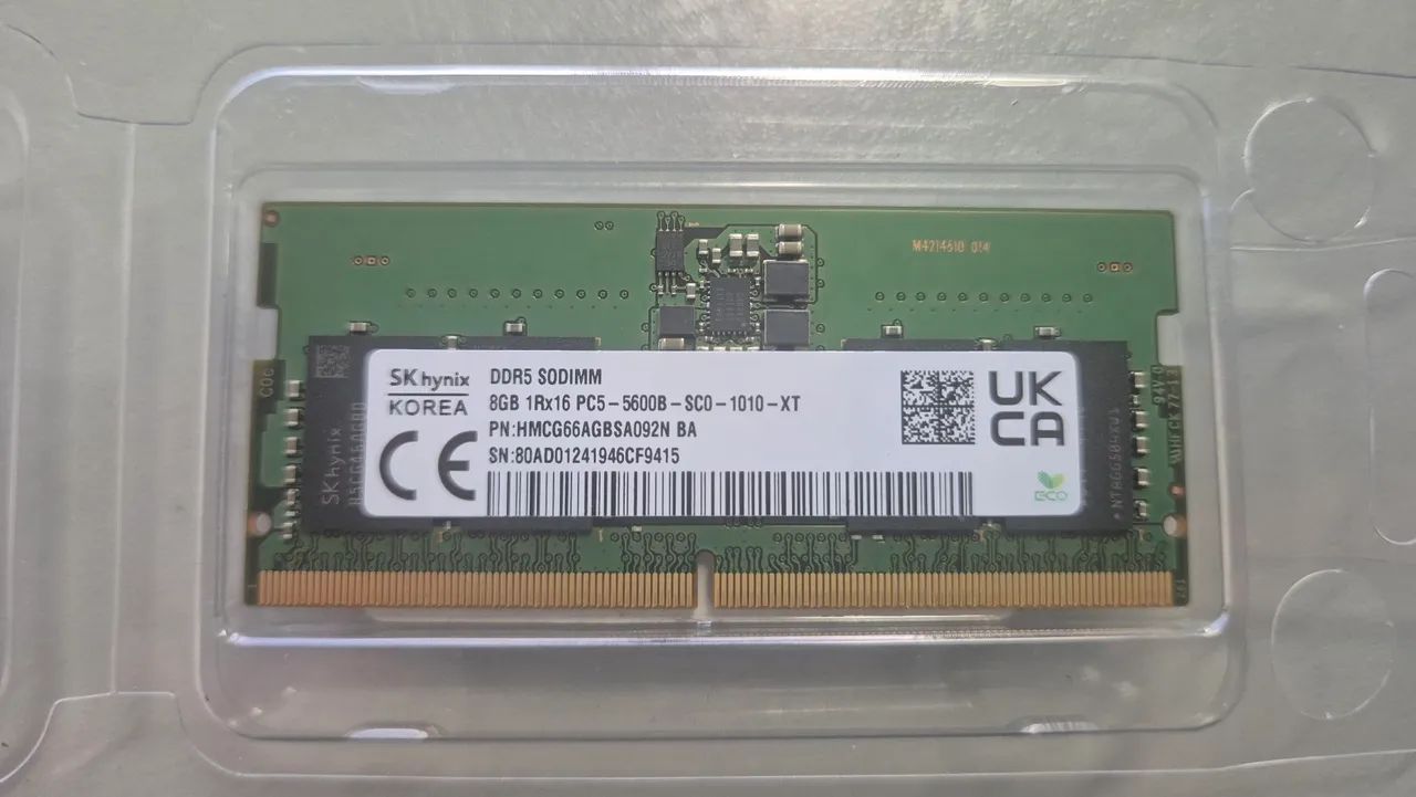 Memoria notebook DDR5 8Gb 5600