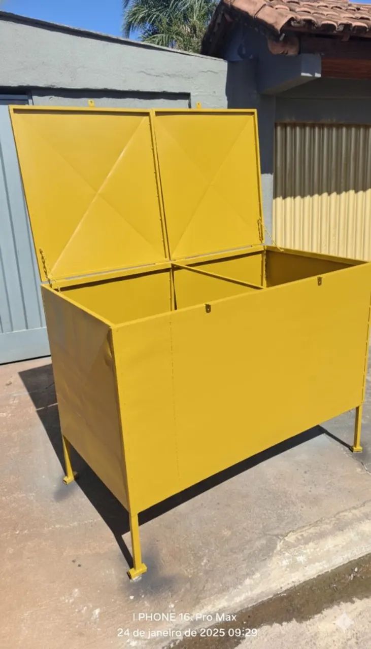 Lixeira 1700lts toda fabricada na chapa 18 e chapa 16