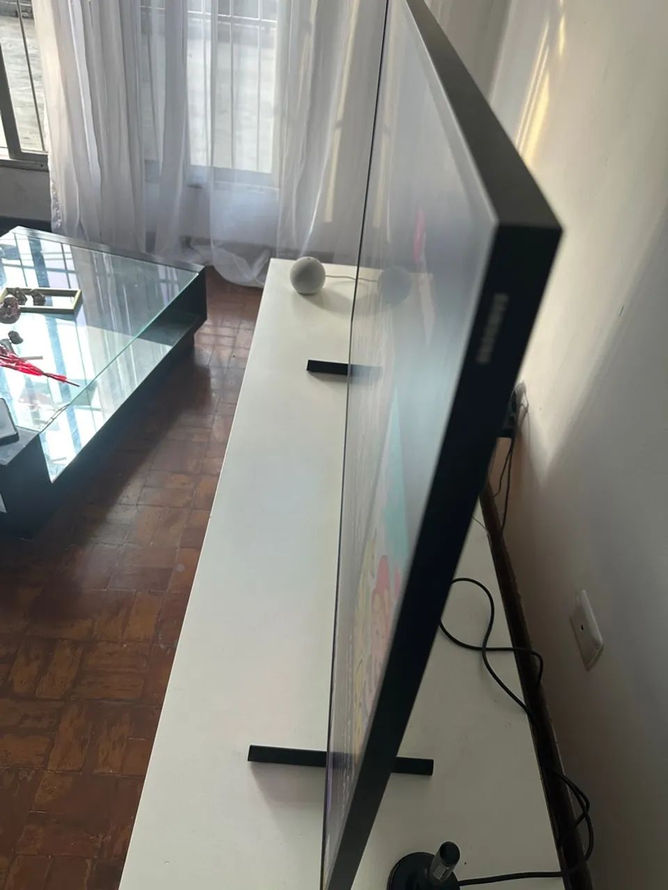 TV Samsung Frame 55 polegadas top de linha 4k vira quadro - Foto 4