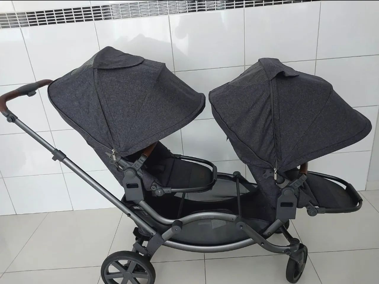 Carrinho abc design gêmeos com moises