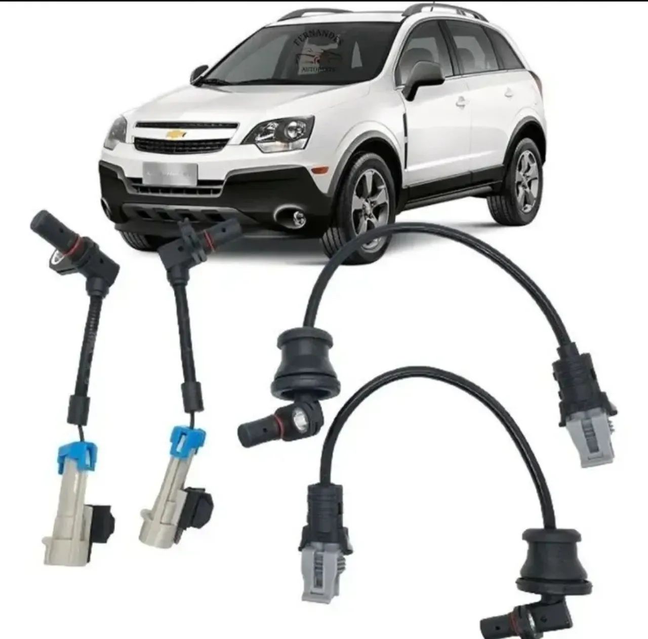 Kit 4 sensor Abs dianteiro e traseiro Captiva 2008 a 2015 2.4, 3.0 , 3.6