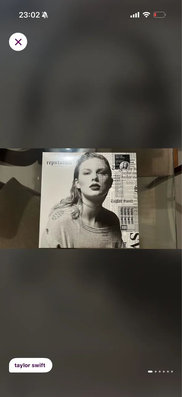 Disco de vinil duplo Taylor Swift Reputation