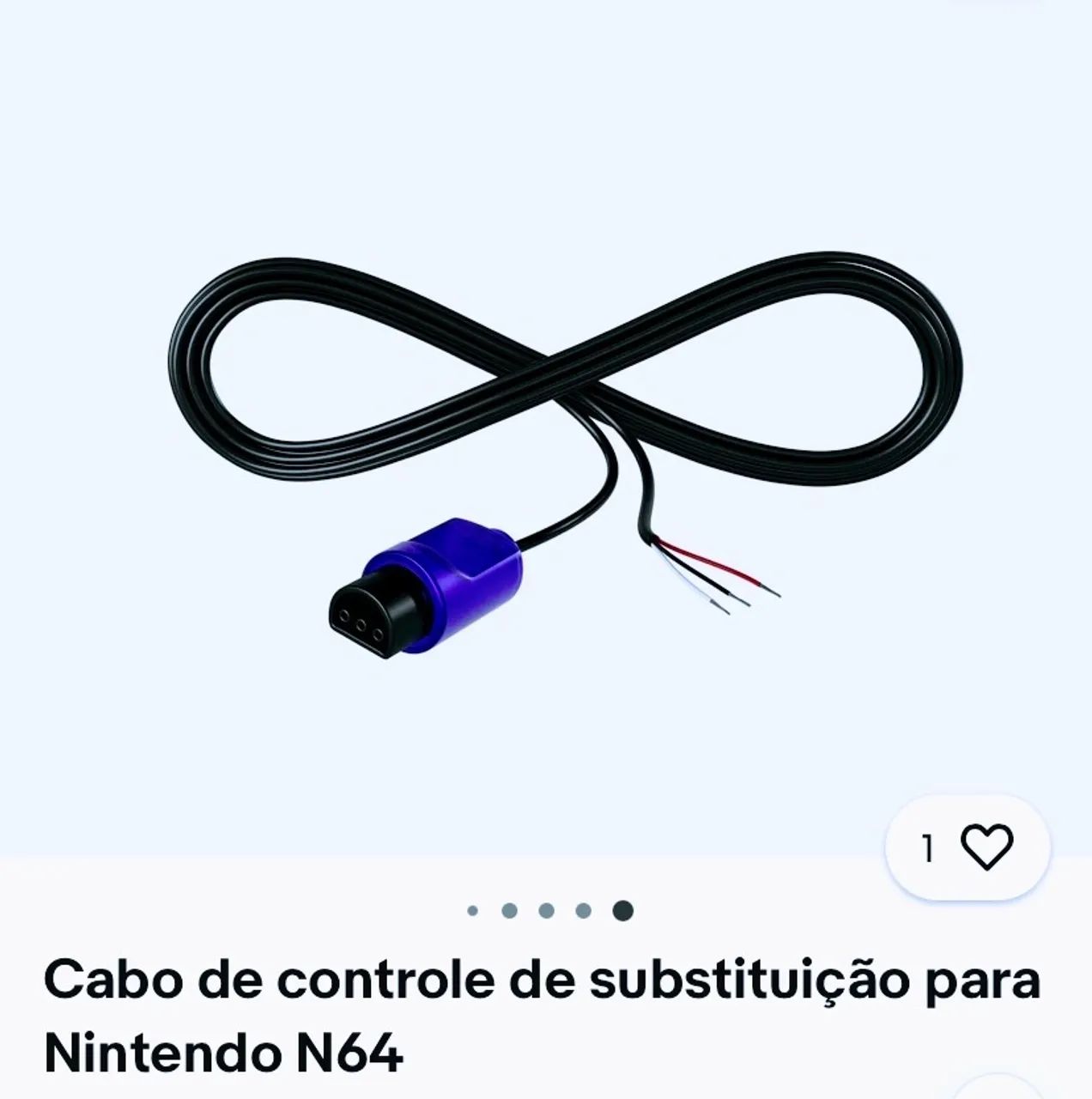 Cabo reposicao Nintendo 64 - Foto 2